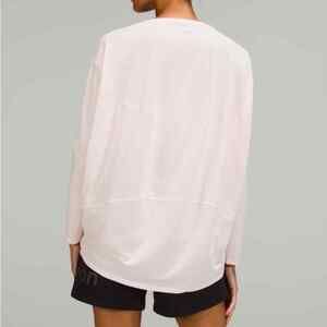 Lululemon Back in Action Pale Pink Long Sleeve Shirt Size S